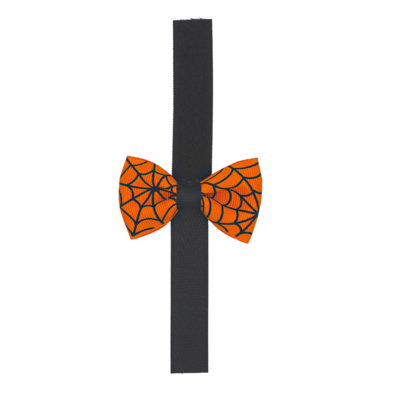 GG109SV | 50-100 Velcro Attachment Halloween Spiderweb Dog|Cat bows in Jar