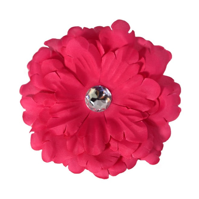 pink daisy flower dog cat bow on velcro collar attachment