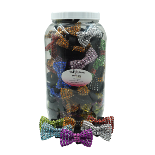 bling bow on velcro 2 inch doc cat pet bow