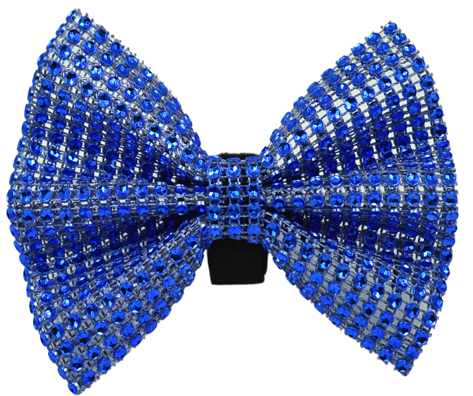 GG107VV | 50-100 Dog Cat Bows on Velcro Fastener - Bling 2"