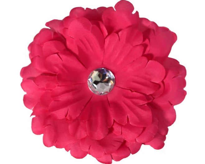 pink daisy flower dog cat bow on velcro collar attachment