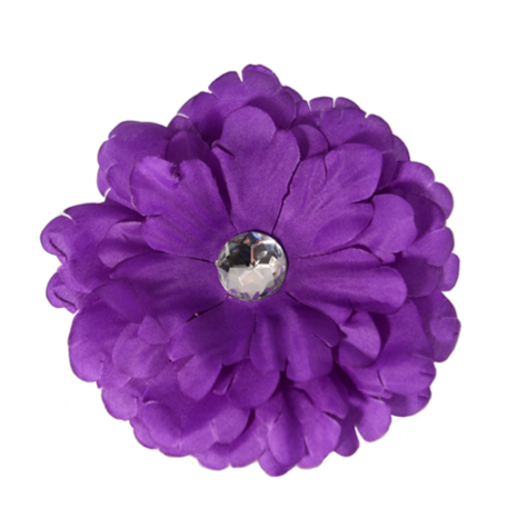 purple daisy flower dog cat bow on velcro collar attachment